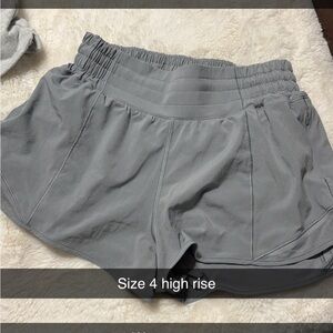 Women's Gray High-Rise Shorts